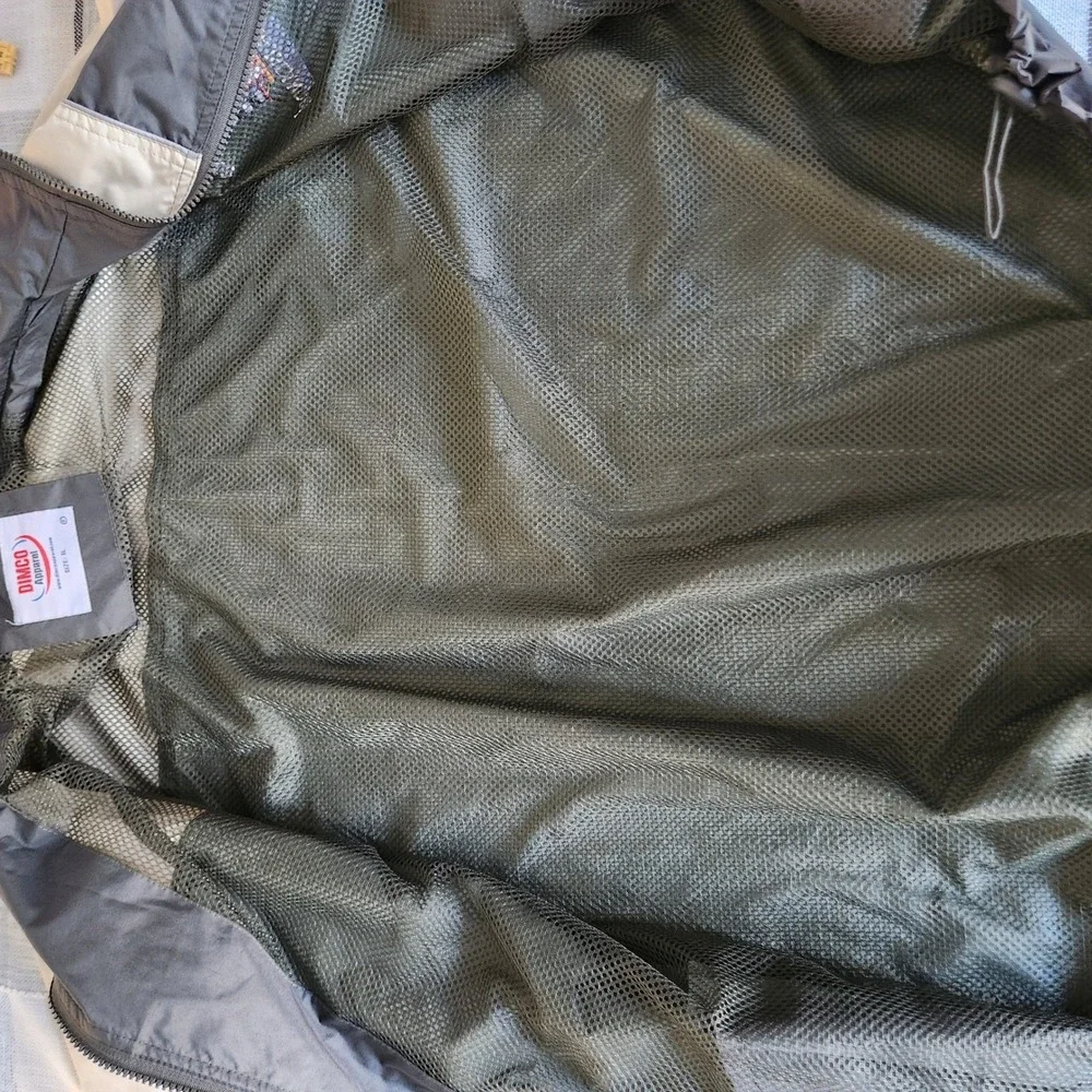 DIMCO Outer Banks Barrier‎ Islands Windbreaker Jacket Mens XL Beige & Green Coat